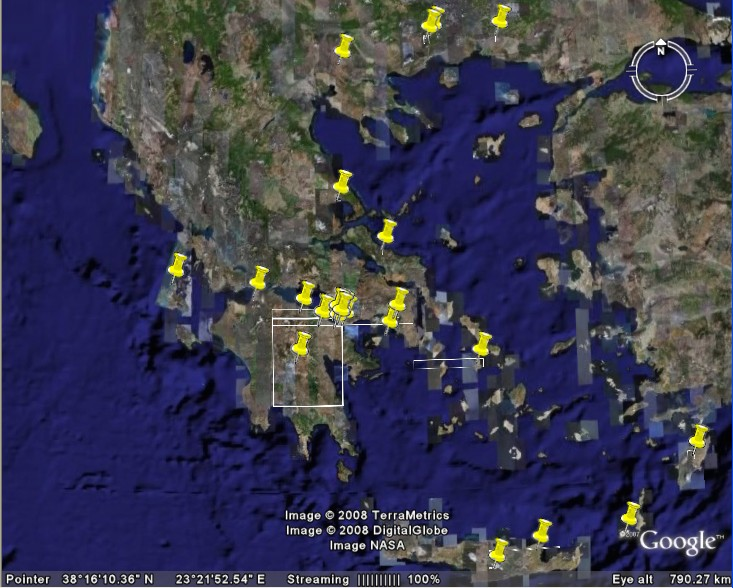 Παρόλο που υπήρχαν αρκετά λάθη στα αποτελέσματα στο Σχήμα 3.7 παρατηρούμε έπειτα από συνεκτίμηση των αποτελεσμάτων, προέκυψε η θέση που φαίνεται με ορθογώνιο σχήμα στον χάρτη για την ιστοσελίδα.