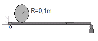 ΘΕΜΑ Δ Η ομογενής ράβδος του σχήματος έχει βάρος W1=10N και μήκος L=4m. Το ένα της άκρο αρθρώνεται σε κατακόρυφο τοίχο και το άλλο της άκρο ακουμπά σε στήριγμα με αποτέλεσμα να ισορροπεί οριζόντια.