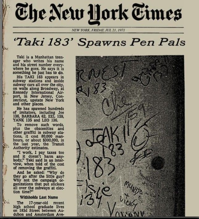 204, frank 207 και ο joe 136 και αυτοί ήταν από τους πρώτους writers.