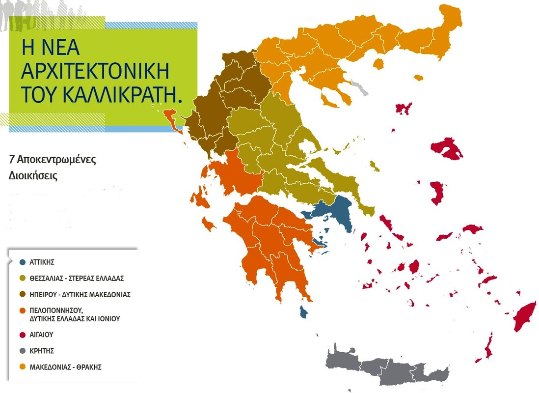 Ν.3852/2010: Καλλικράτης: 7 Αποκεντρωμένες