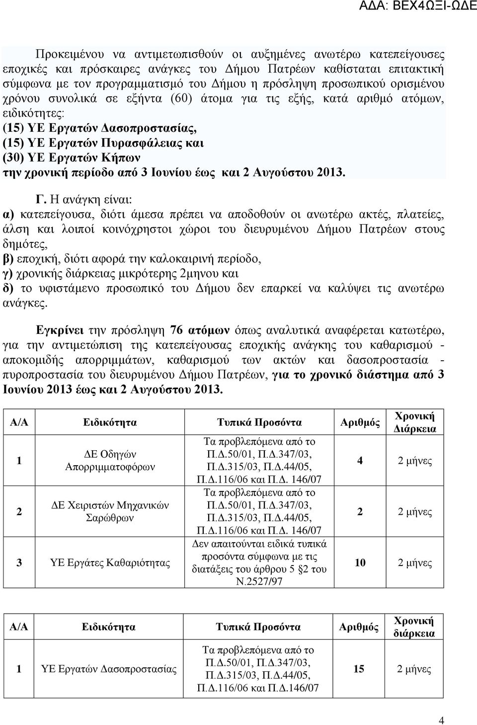 περίοδο από 3 Ηοσνίοσ έως και 2 Ασγούζηοσ 2013. Γ.