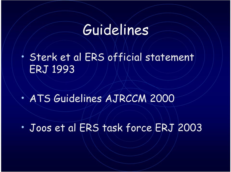 ATS Guidelines AJRCCM 2000