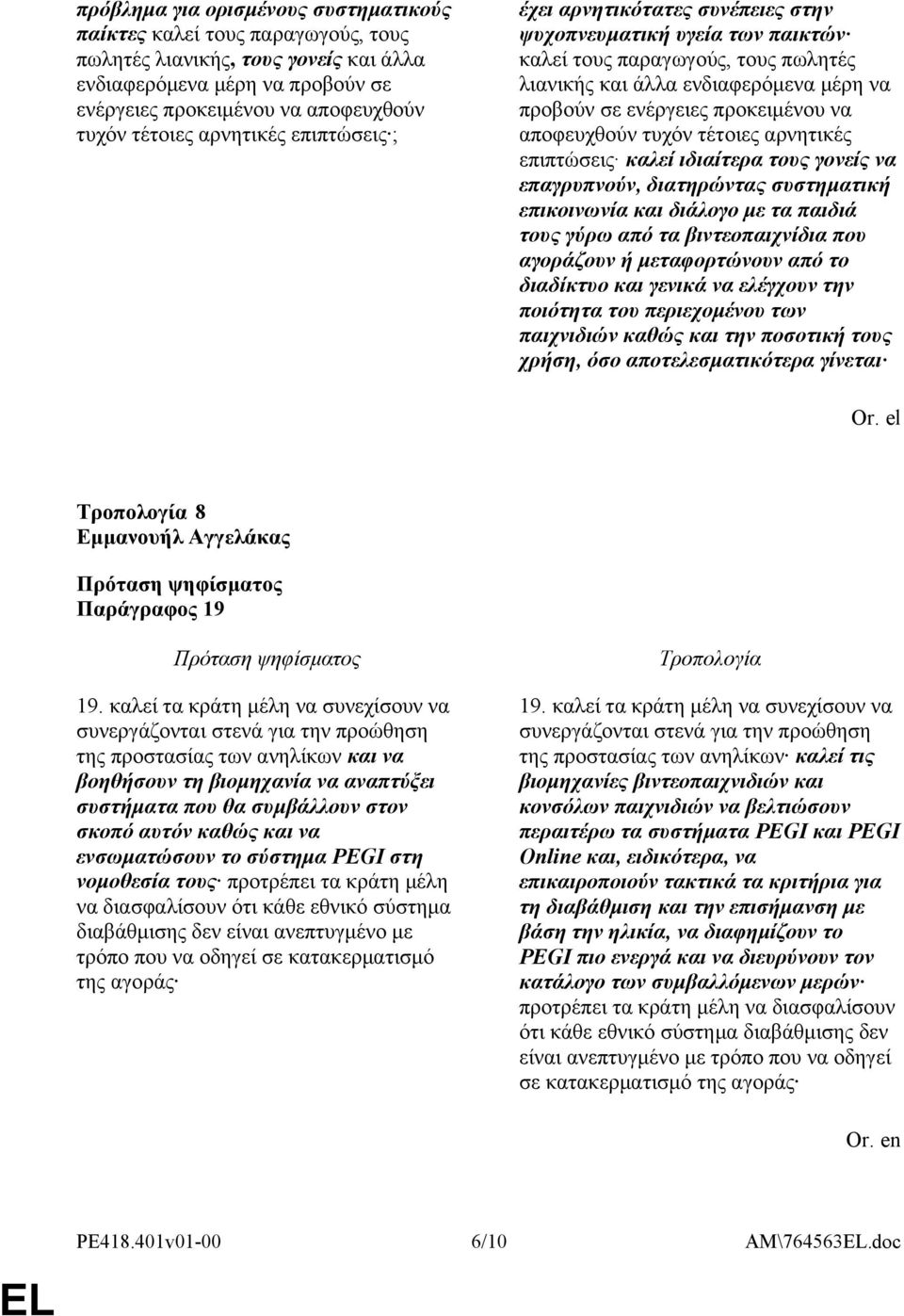 να αποφευχθούν τυχόν τέτοιες αρνητικές επιπτώσεις καλεί ιδιαίτερα τους γονείς να επαγρυπνούν, διατηρώντας συστηματική επικοινωνία και διάλογο με τα παιδιά τους γύρω από τα βιντεοπαιχνίδια που