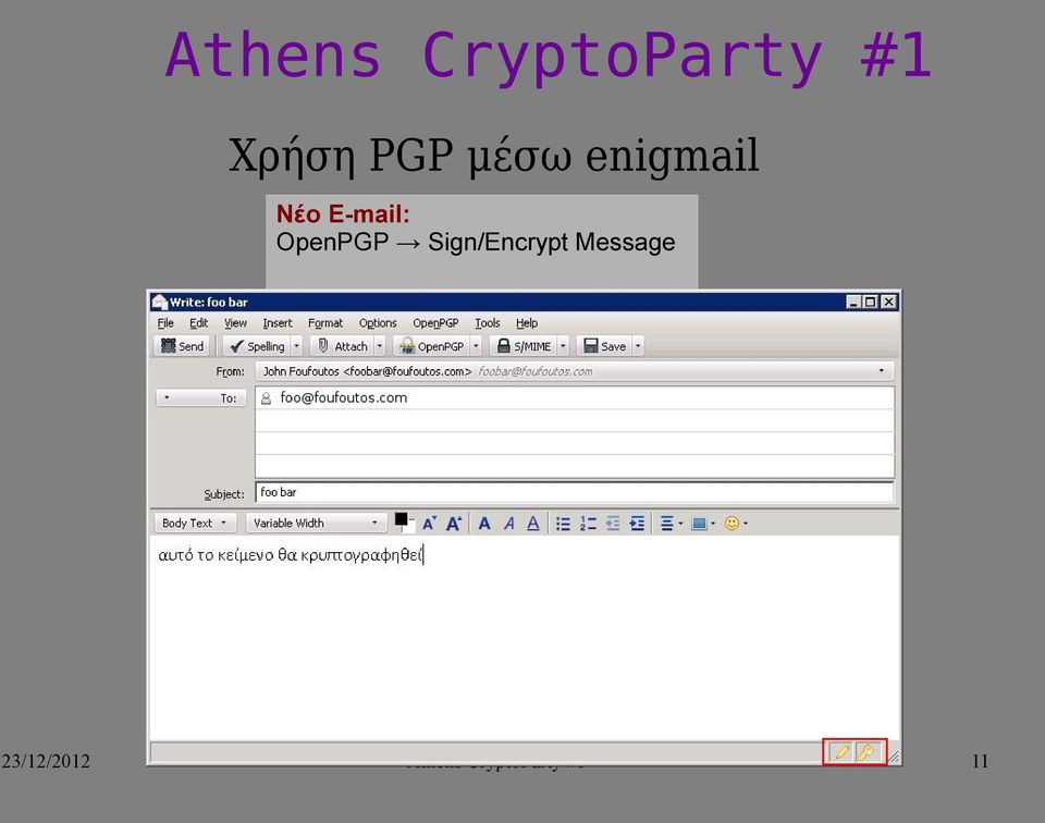 Sign/Encrypt Message