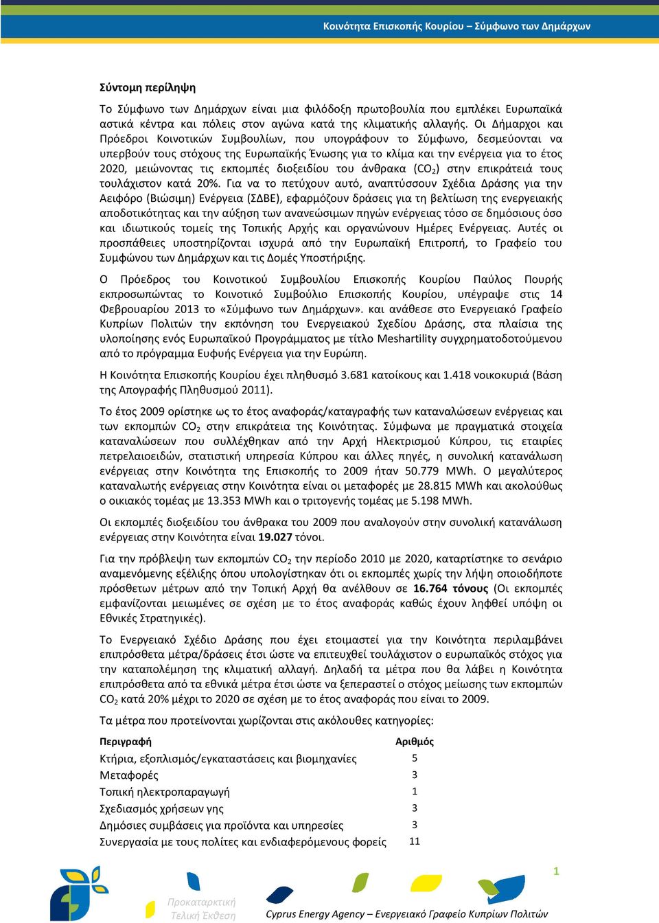 εκπομπές διοξειδίου του άνθρακα (CO 2 ) στην επικράτειά τους τουλάχιστον κατά 20%.