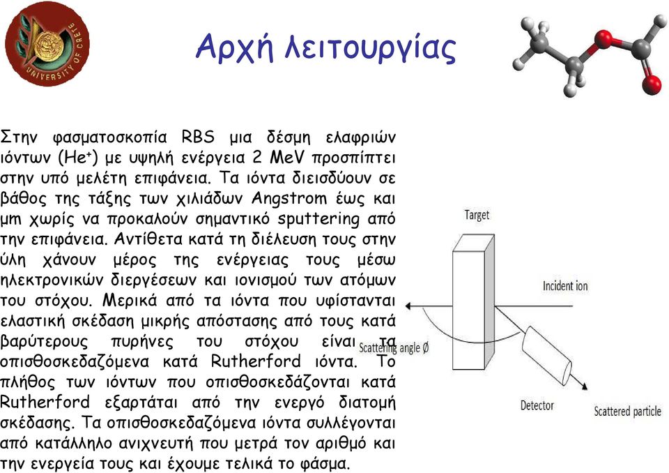 Αντίθετα κατά τη διέλευση τους στην ύλη χάνουν µέρος της ενέργειας τους µέσω ηλεκτρονικών διεργέσεων και ιονισµού των ατόµων του στόχου.