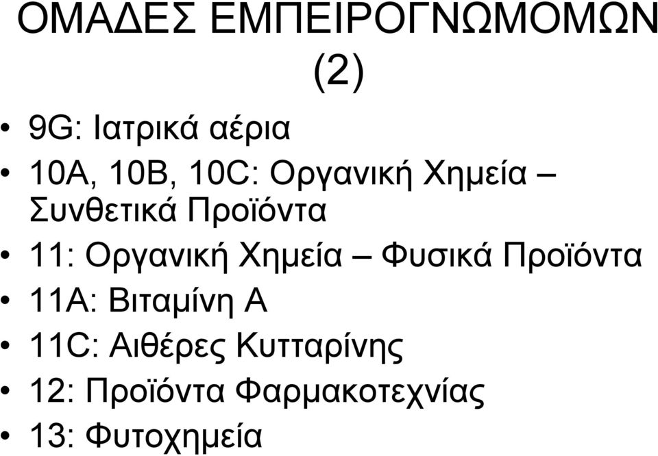 Οξγαληθή Υεκεία Φπζηθά Πξνϊόληα 11Α: Βηηακίλε Α 11C: