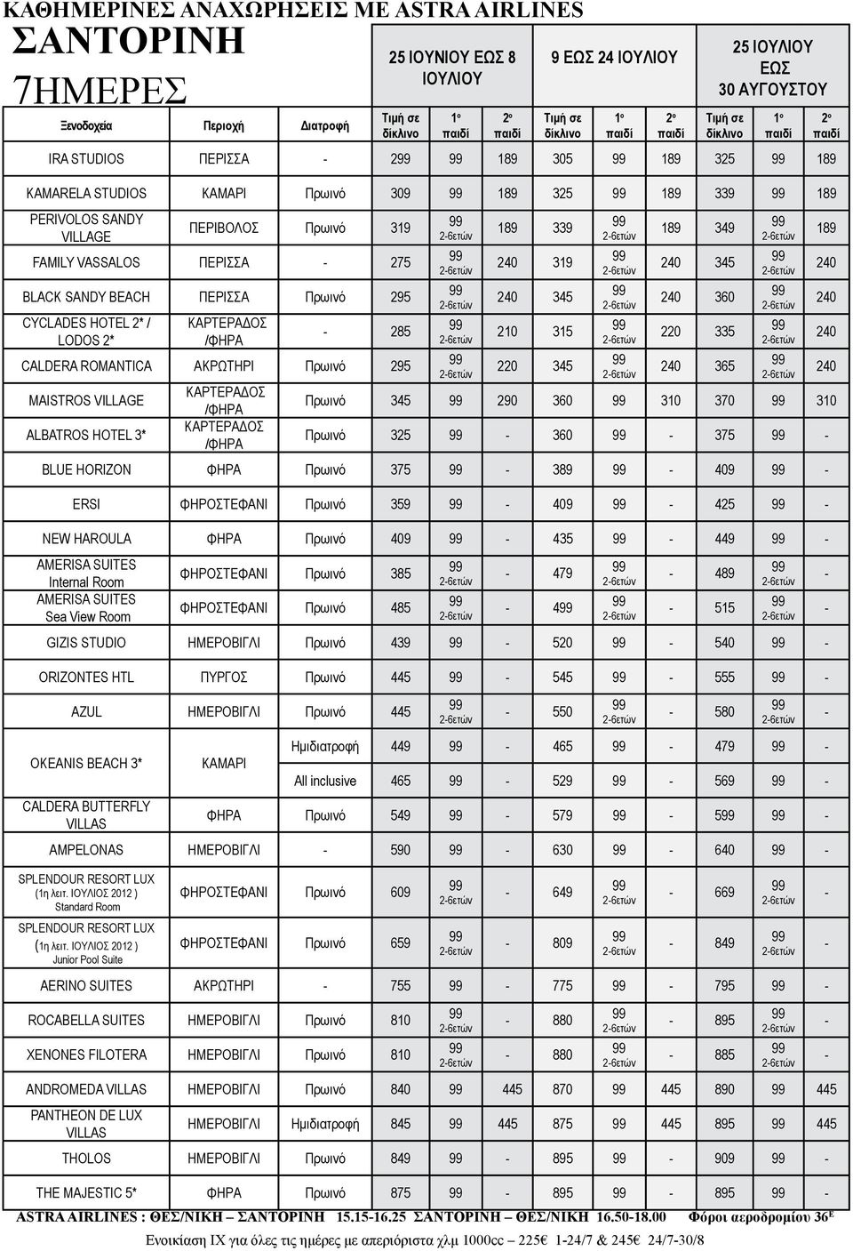 389 409 ERSI ΦΗΡΟΣΤΕΦΑΝΙ Πρωινό 359 409 425 NEW HAROULA ΦΗΡΑ Πρωινό 409 435 449 Internal Room Sea View Room ΦΗΡΟΣΤΕΦΑΝΙ Πρωινό 385 ΦΗΡΟΣΤΕΦΑΝΙ Πρωινό 485 479 4 489 515 GIZIS STUDIO ΗΜΕΡΟΒΙΓΛΙ Πρωινό