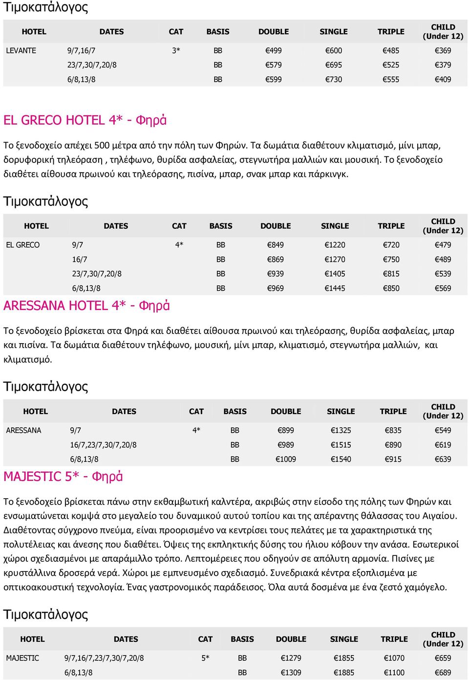 Το ξενοδοχείο διαθέτει αίθουσα πρωινού και τηλεόρασης, πισίνα, μπαρ, σνακ μπαρ και πάρκινγκ.
