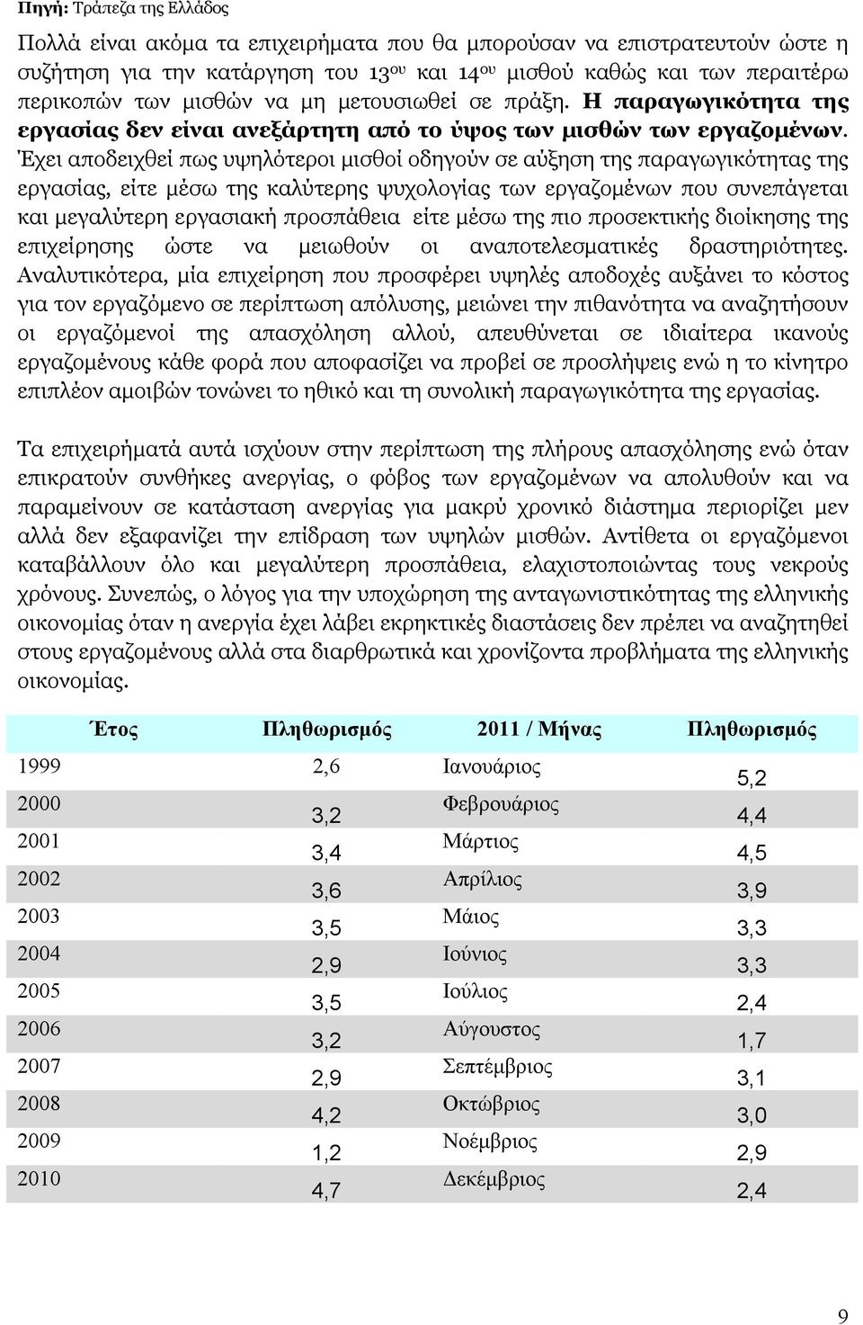 Έχει αποδειχθεί πως υψηλότεροι μισθοί οδηγούν σε αύξηση της παραγωγικότητας της εργασίας, είτε μέσω της καλύτερης ψυχολογίας των εργαζομένων που συνεπάγεται και μεγαλύτερη εργασιακή προσπάθεια είτε