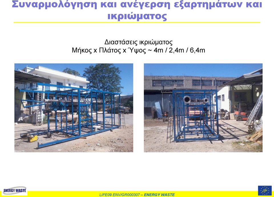 Διαστάσεις ικριώματος Μήκος
