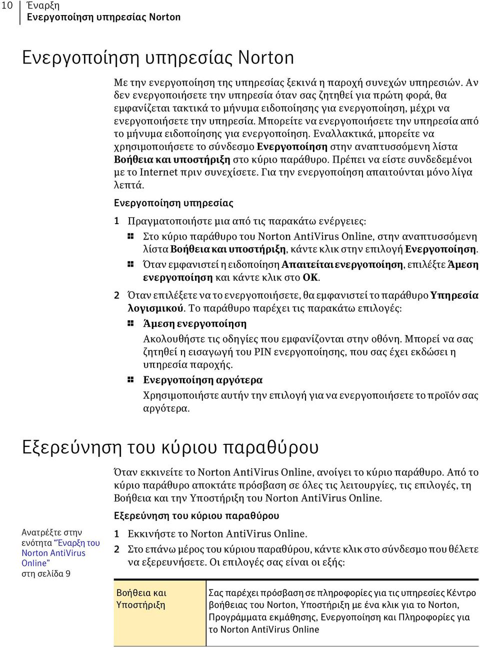 Μπορείτε να ενεργοποιήσετε την υπηρεσία από το μήνυμα ειδοποίησης για ενεργοποίηση.