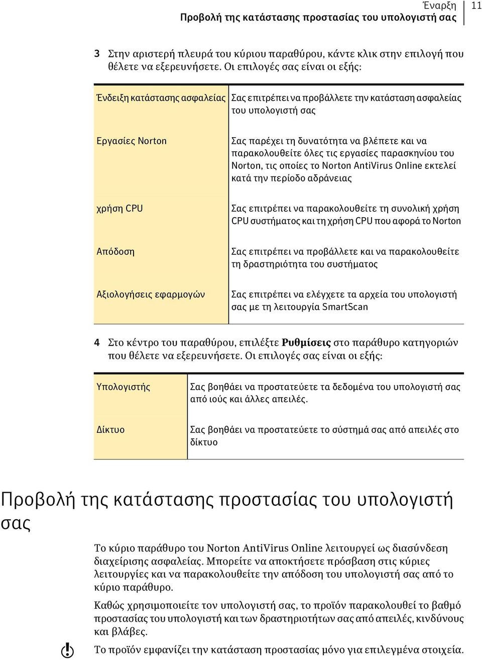 παρακολουθείτε όλες τις εργασίες παρασκηνίου του Norton, τις οποίες το Norton AntiVirus Online εκτελεί κατά την περίοδο αδράνειας χρήση CPU Σας επιτρέπει να παρακολουθείτε τη συνολική χρήση CPU