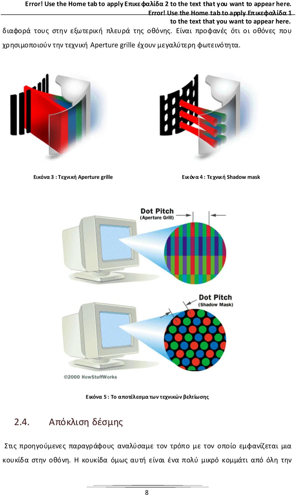 Εό3 : ΤήAperture grille Εό4 : ΤήShadow mask Εό5 :