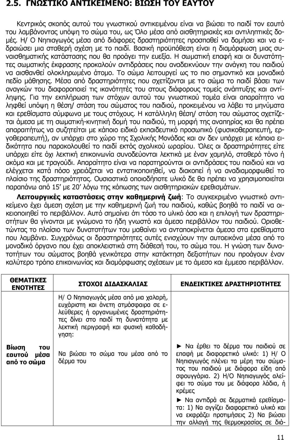 Βασική προϋπόθεση είναι η διαµόρφωση µιας συναισθηµατικής κατάστασης που θα προάγει την ευεξία.