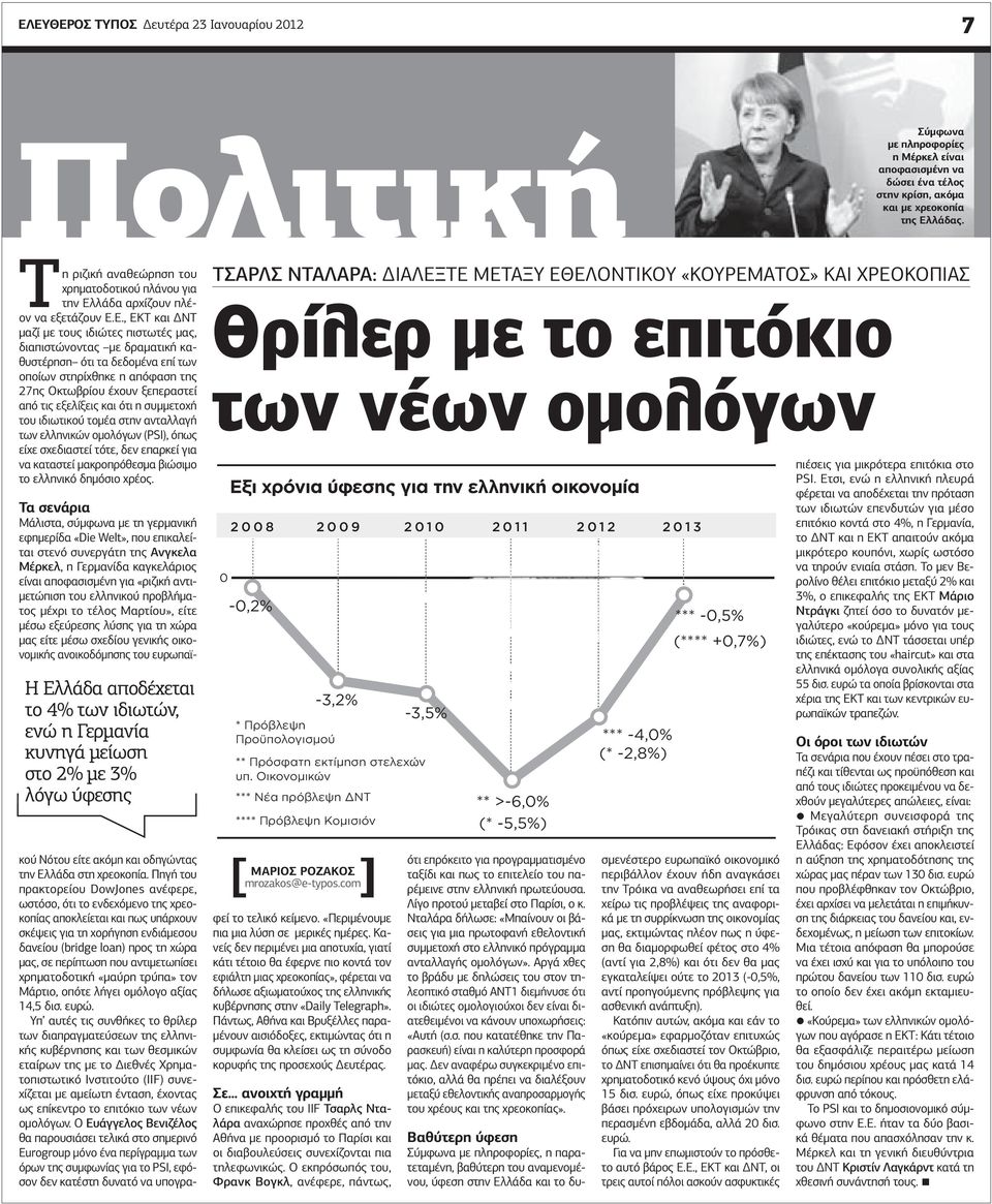 λάδα αρχίζουν πλέον να εξετάζουν Ε.