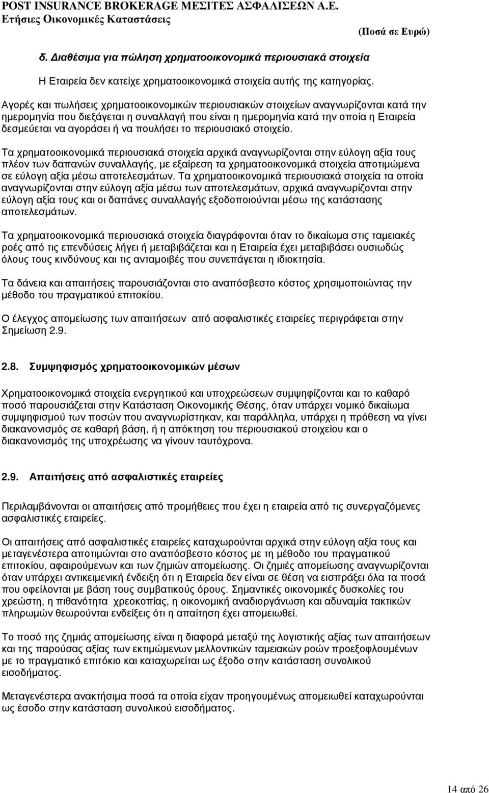 να πουλήσει το περιουσιακό στοιχείο.