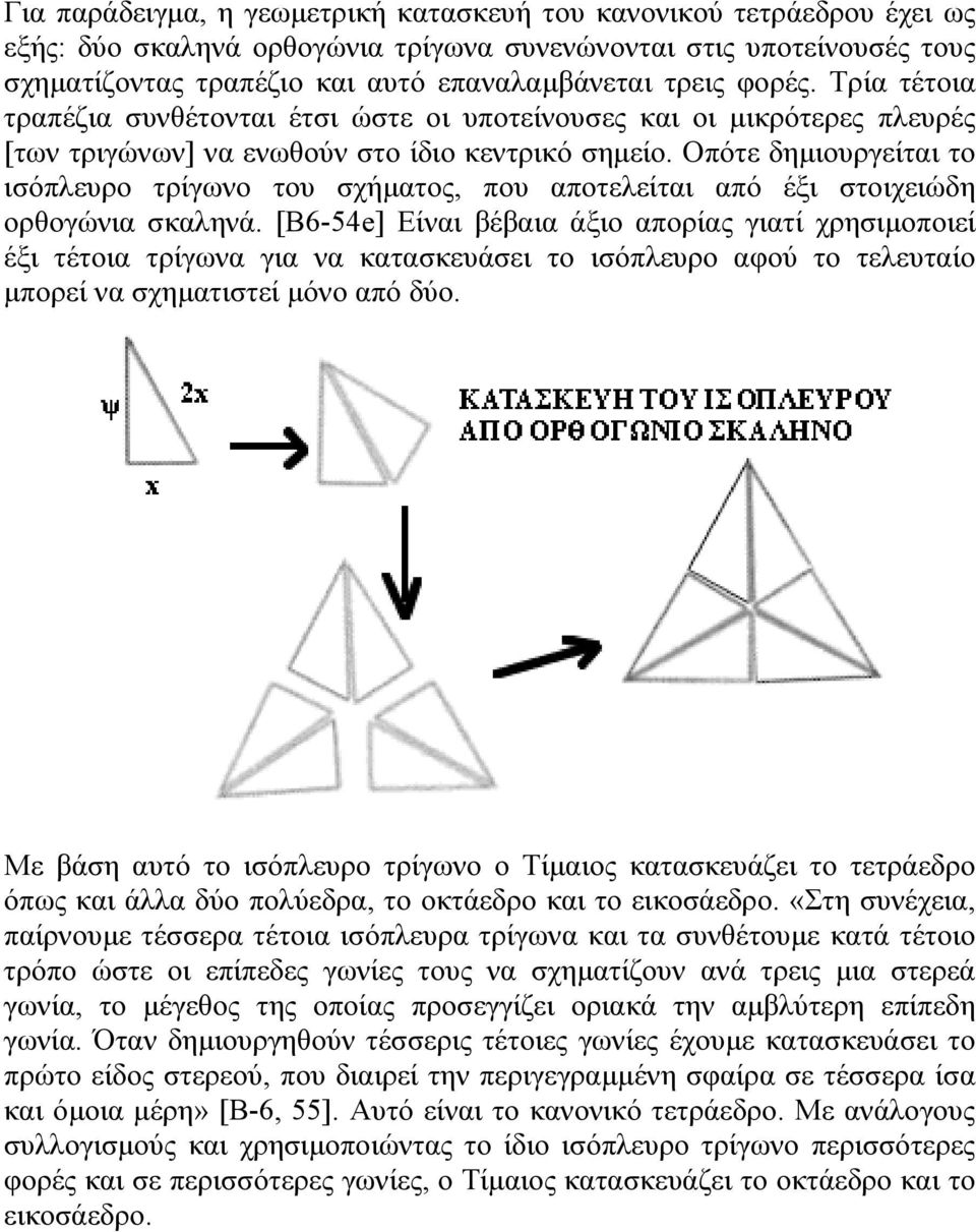 Οπότε δηµιουργείται το ισόπλευρο τρίγωνο του σχήµατος, που αποτελείται από έξι στοιχειώδη ορθογώνια σκαληνά.