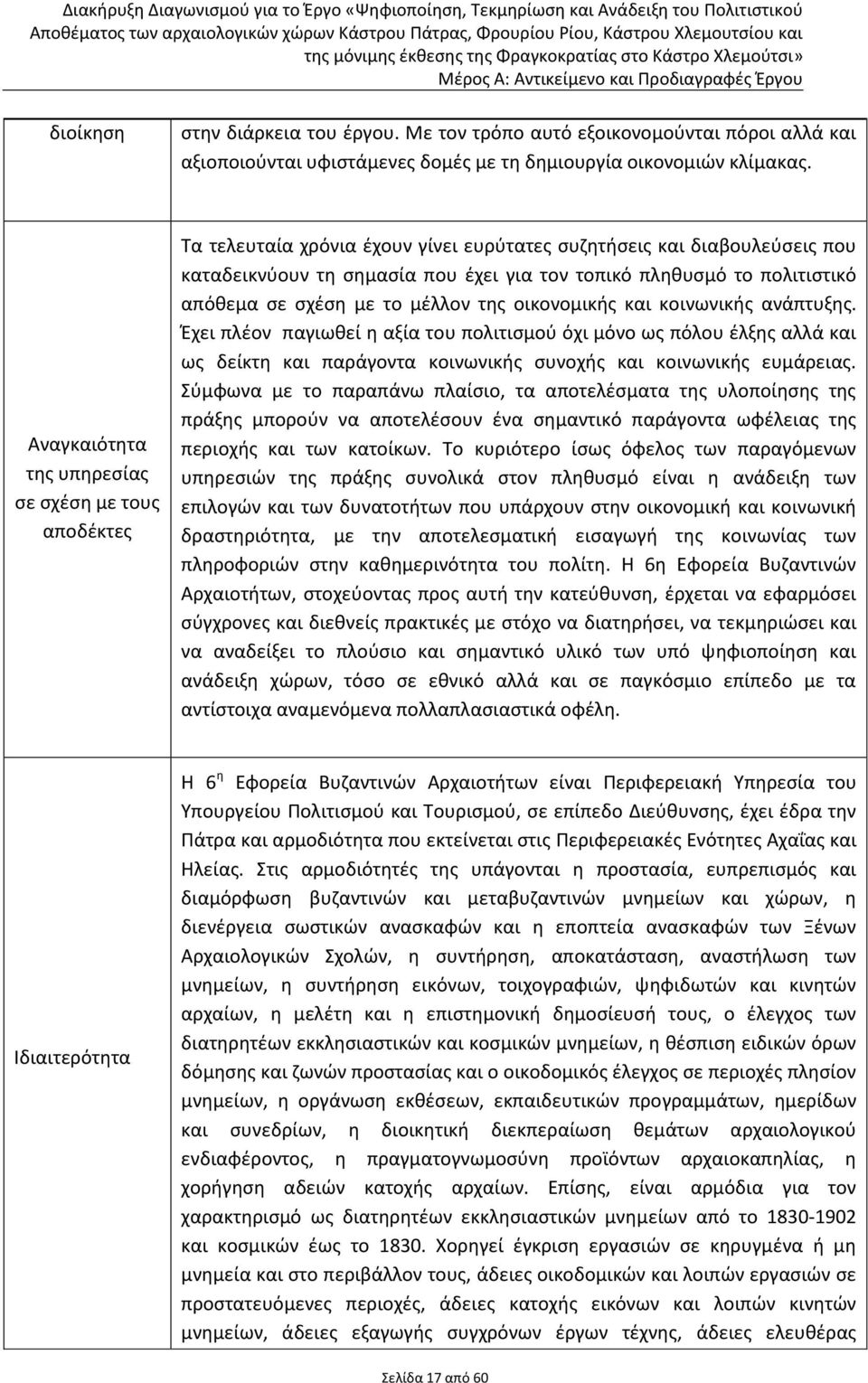 πολιτιστικό απόθεμα σε σχέση με το μέλλον της οικονομικής και κοινωνικής ανάπτυξης.