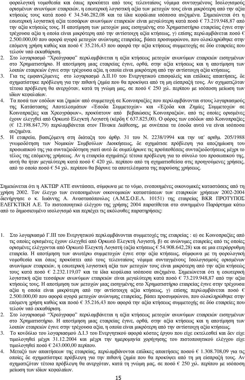 948,87 από την αξία κτήσεώς τους.