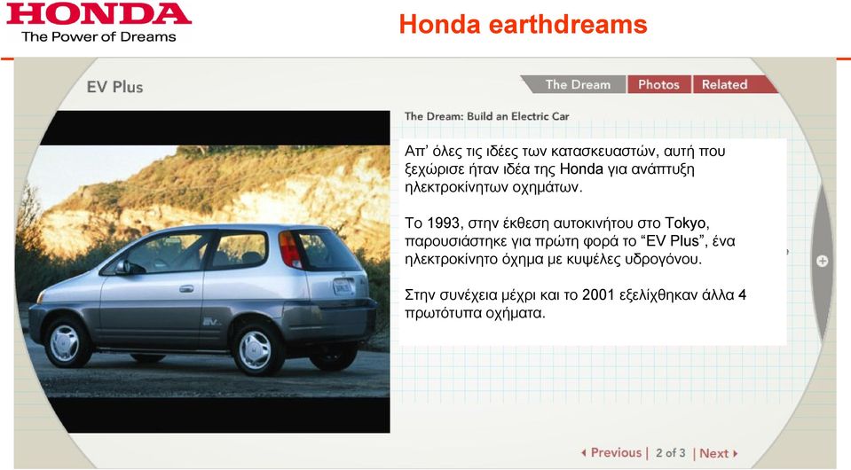 Το 1993, στην έκθεση αυτοκινήτου στο Tokyo, παρουσιάστηκε για πρώτη φορά το EV