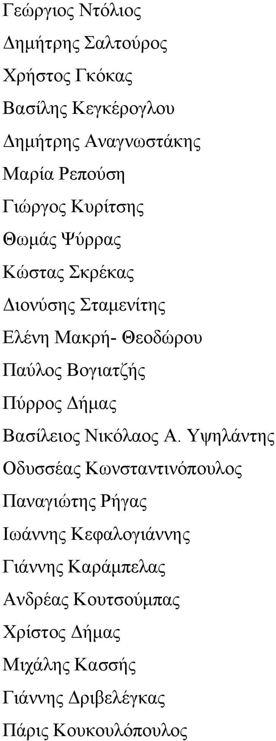 Πύρρος Δήμας Βασίλειος Νικόλαος Α.