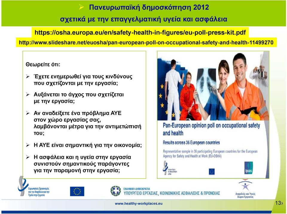 net/euosha/pan-european-poll-on-occupational-safety-and-health-11499270 Θεωρείτε ότι: Έχετε ενημερωθεί για τους κινδύνους που σχετίζονται με την εργασία;