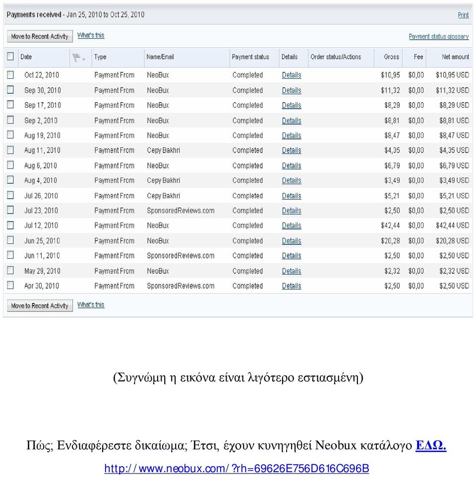 Έτσι, έχουν κυνηγηθεί Neobux κατάλογο