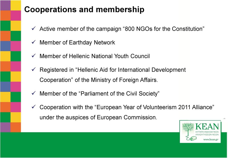 Cooperation of the Ministry of Foreign Affairs.