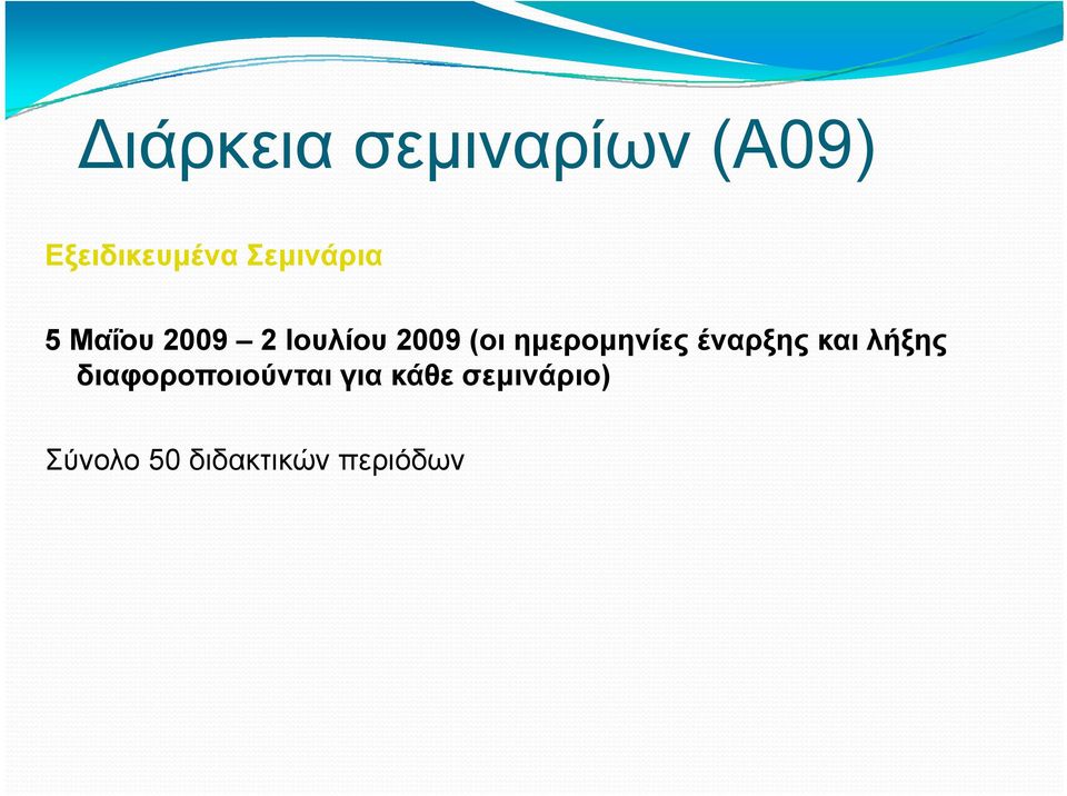 ημερομηνίες έναρξης και λήξης