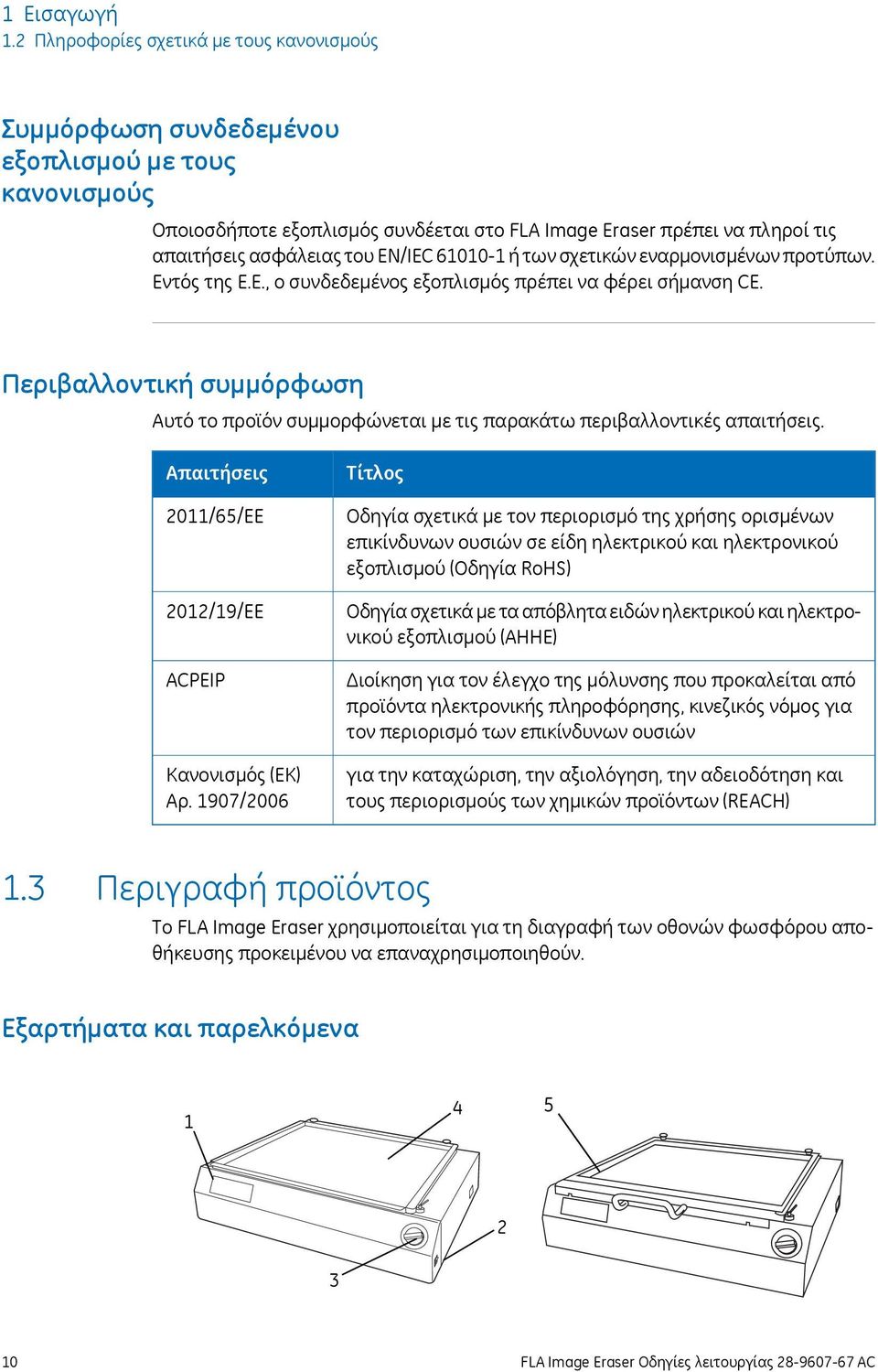 EN/IEC 61010-1 ή των σχετικών εναρμονισμένων προτύπων. Εντός της Ε.Ε., ο συνδεδεμένος εξοπλισμός πρέπει να φέρει σήμανση CE.