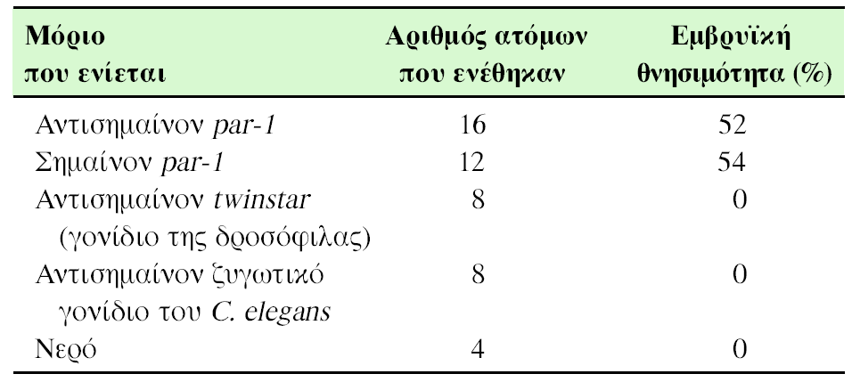 Κατά την in vitro µεταγραφή παράγεται και το RNA του άλλου κλώνου. Δηµιουργώντας ένα dsrna ΠΙΝΑΚΑΣ 9.
