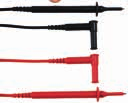 Accesorii de testare şi măsurare Accesorii de conectare cu banană Ø4 mm Cabluri turnate Model Descriere Caracteristici Referinţă Set de 2 cabluri PVC roşu/negru turnate Fişă tată dreaptă Ø4 mm