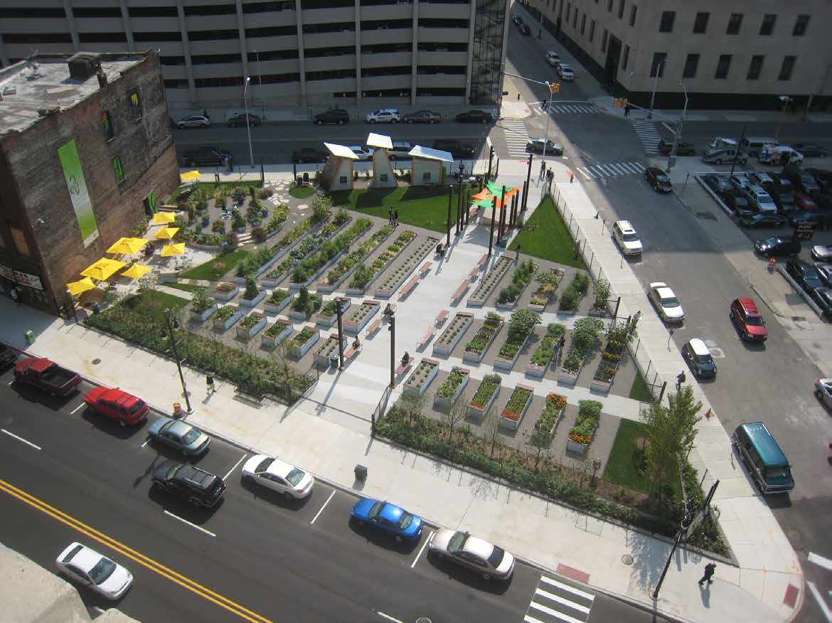 Lafayette Greens Urban Park / Detroit (2011) Έκταση: 2000 τ.μ.