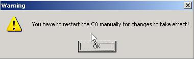 Φτάνουµε έτσι στο τελικό check box Enforce Certificate Policies(εικόνα 16), (εικόνα 16) το οποίο χρησιµοποιείται τσεκαρισµένο για να εισάγει ως επέκταση ένα κείµενο πολιτικής χρήσης του προς έκδοση