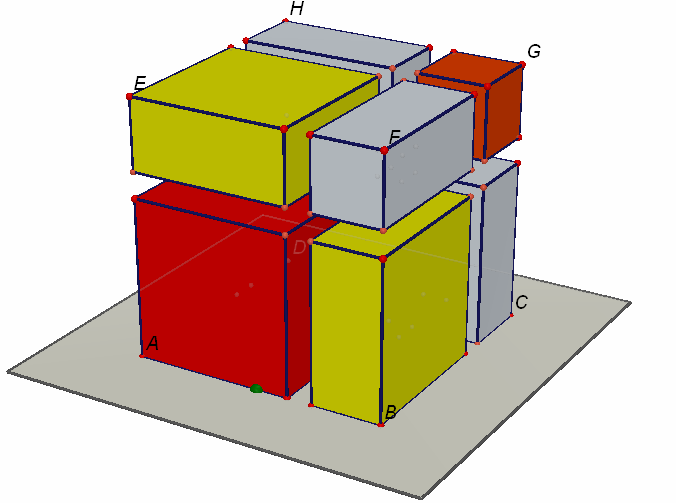 Kocka s hranou dĺžky ( a b) + a geometrická