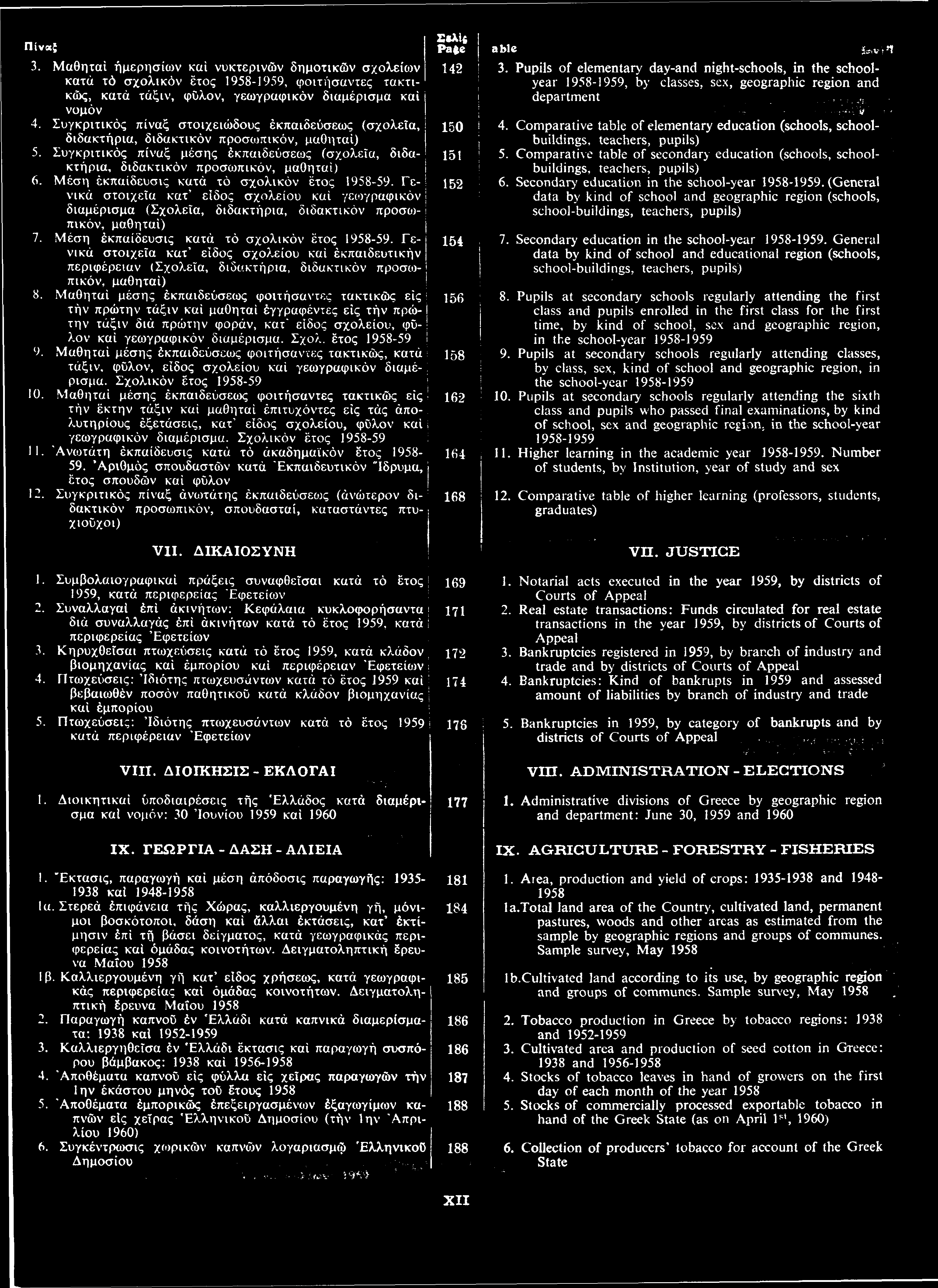 3. Μαθητα μερησίων κα νυκτεριν ν δημοτικ ν σχολείων κατ τ σχολικ ν τος -, φοιτήσαντες τακτικ ς, κατ τάξιν, φ λον, γεωγραφικ ν διαμέρισμα κα νομόν 4.