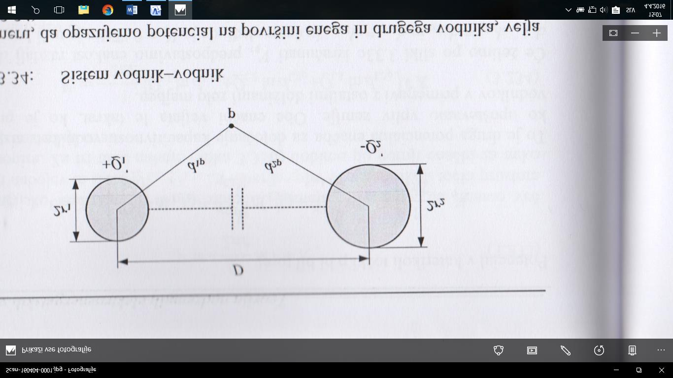 17.1 Sistem vodnik vodnik brez vpliva zemlje V tem primeru velja, da je Q 1 = Q 2. Za katero koli točko p dobimo po predhodnih izvajanjih V = Q 2πε ln d 2p d 1p K.