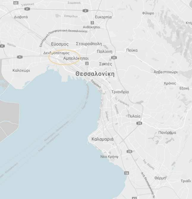 ήµος Αµπελοκήπων Μενεµένης Εικόνα 2 Η θέση του ήµου Αµπελοκήπων - Μενεµένης στο Πολεοδοµικό Συγκρότηµα Θεσσαλονίκης (Πηγή χάρτη: επεξεργασία από GoogleMapBuildr) Ο ήµος Αµπελοκήπων Μενεµένης µε έδρα