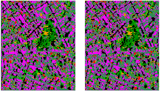 Spectral Angle Mapper Ratio Image O.A.= 72.9312%, k= 0.6993 O.A.= 82.9690%, k= 0.