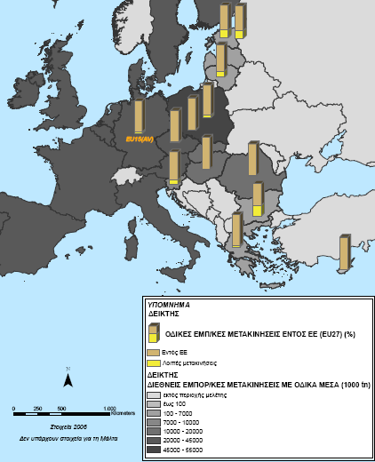 Πηγή: Προσαρμογή από Eurostat (http://epp.eurostat.ec.europa.eu/portal/page/portal/statistics/search_database πρόσβαση στις 26/08/2009) Χάρτης 5.15.