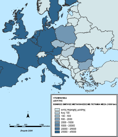Πηγή: Προσαρμογή από Eurostat (http://epp.eurostat.ec.europa.eu/portal/page/portal/statistics/search_database πρόσβαση στις 26/08/2009) Χάρτης 5.22.
