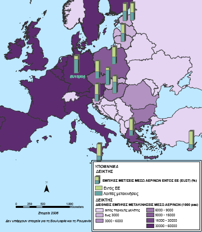 Πηγή: Προσαρμογή από Eurostat (http://epp.eurostat.ec.europa.eu/portal/page/portal/statistics/search_database πρόσβαση στις 26/08/2009) Χάρτης 5.30.