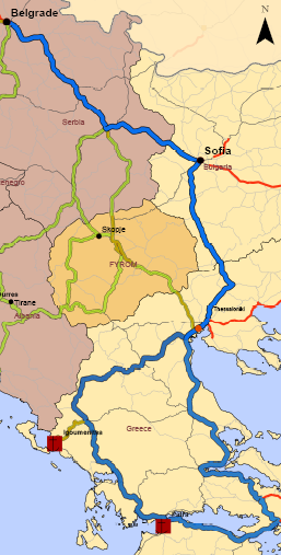 σύνδεσης Βελιγραδίου-Ηγουμενίτσας η επιρροή της χιλιομετρικής απόστασης μεταξύ του Κόμβου Α (Βελιγράδι) και του λιμένα της Πάτρας και η διάνυση εκτεταμένων τμημάτων αυτοκινητόδρομων αποδεικνύεται ότι