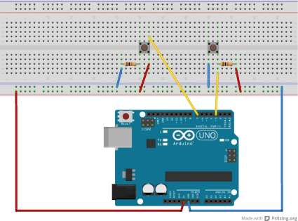 1.4.6 Κουμπί Τν θνπκπί ή αιιηώο Pushbutton είλαη έλαο δηαθόπηεο ν νπνίνο όηαλ είλαη θιεηζηόο πεξάλεη ξεύκα. Τν θνπκπί πνπ ρξεζηκνπνηνύκε ζπλήζσο κε ην Arduino έρεη ηέζζεξεηο αθξνδέθηεο (Εικόνα 10).