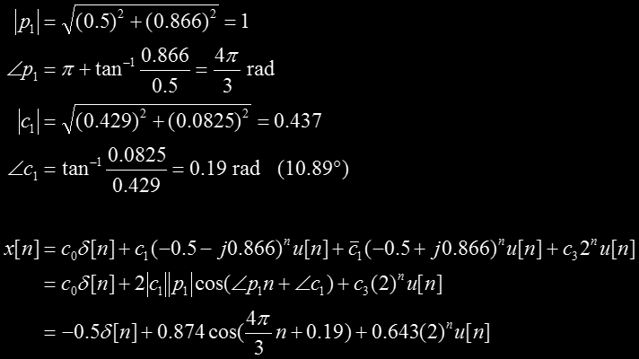 Inverse z Transform (3) Μέθοδος της ανάπτυξης σε άθροισμα μερικών κλασμάτων Μιγαδικοί πόλοι Οι