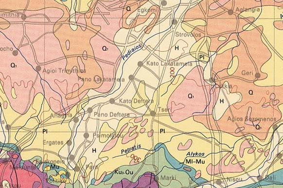GEOLOGICAL MAP OF THE CENTRAL MESAORIA AREA