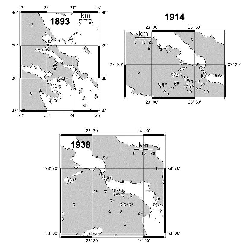 Περαιτέρω έγινε η επεξεργασία νέων ιστορικών στοιχείων για τους σεισμούς 1893, 1914, 1938 που συνδέονται με την υπό μελέτη ρηξιγενή ζώνη (Καπαρελλίου- Αυλώνας-Ωρωπού), όπου διαπιστώθηκαν τα εξής: Η