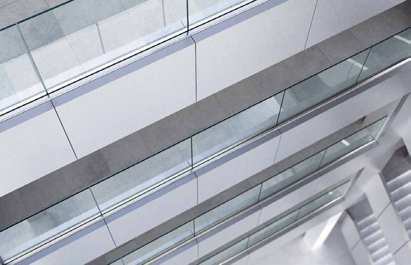 32 Info A20u line Ενιαίο σύστημα ενδοδαπέδιας In-floor wedge system στήριξης υαλοπίνακα Full transparency is now even more possible!