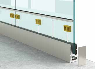 L line TOP MOUNT Σύστημα επιδαπέδιας στήριξης υαλοπίνακα βαρέως τύπου L line TOP MOUNT Heavy duty on floor system Στάδια τοποθέτησης / Supporting base assembly 21.52 17.